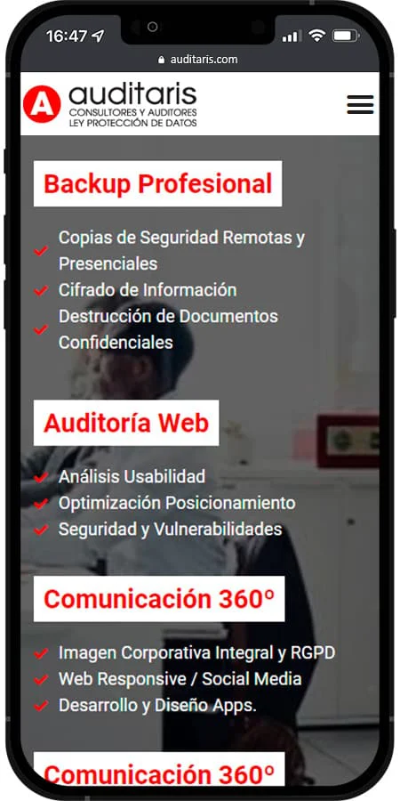 Versión móvil de Auditaris
