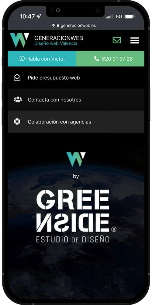 Versión móvil de Generacionweb