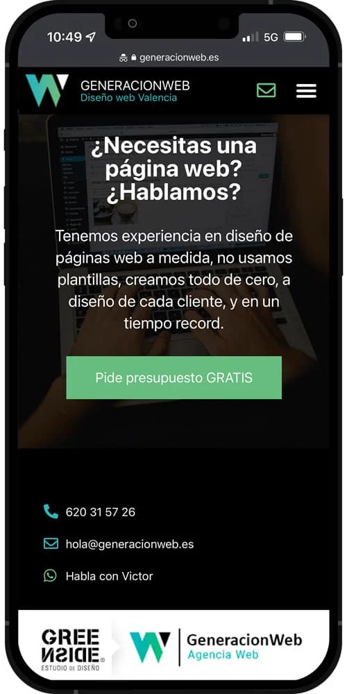 Versión móvil de Generacionweb