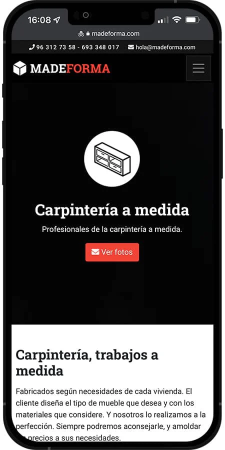 Versión móvil de Madeforma