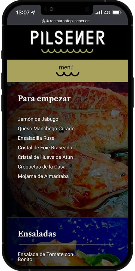 Versión móvil de Restaurante Pilsener