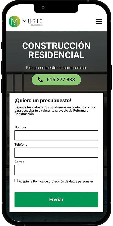 Versión móvil de Myrio