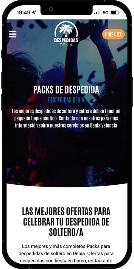 Versión móvil de Despedidas Denia