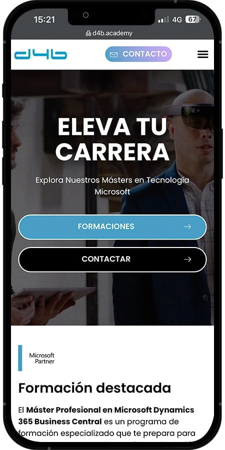 Versión móvil de d4b Academy
