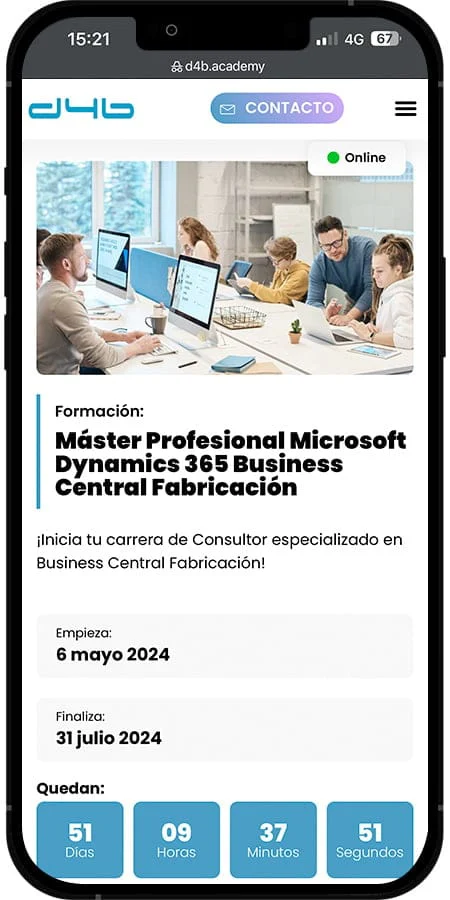Versión móvil de d4b Academy
