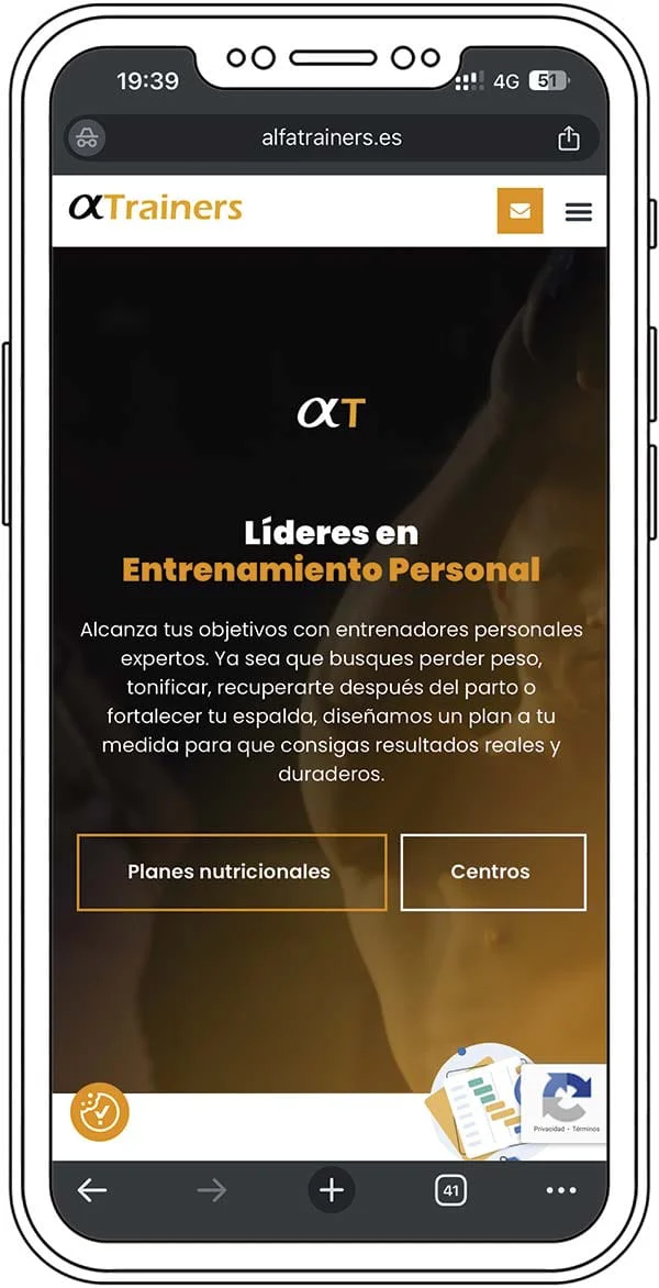 Versión móvil de Alfa Trainers