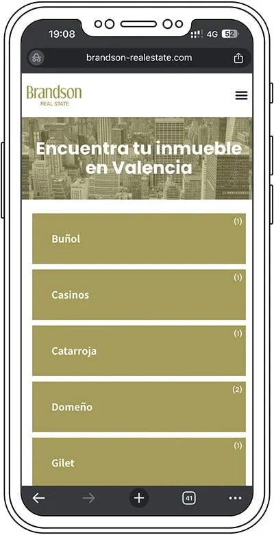 Versión móvil de Brandson Realestate