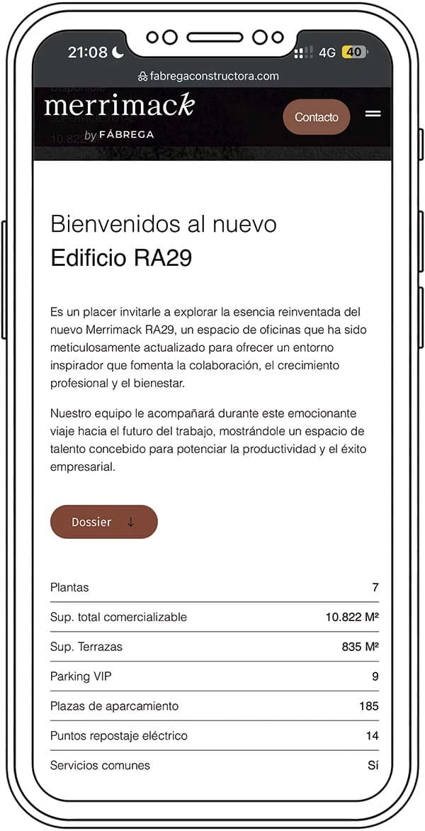 Versión móvil de Fabrega