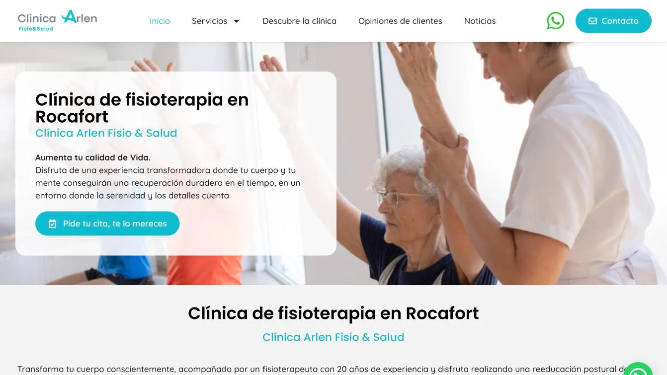 Diseño web Clínica Arlen