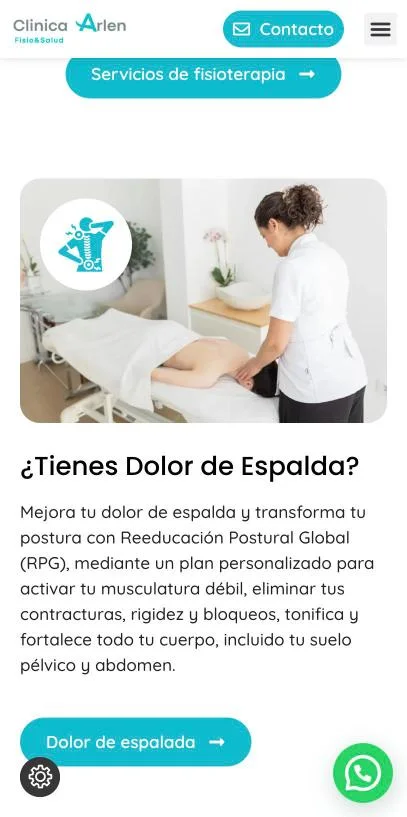 Versión móvil de Clínica Arlen