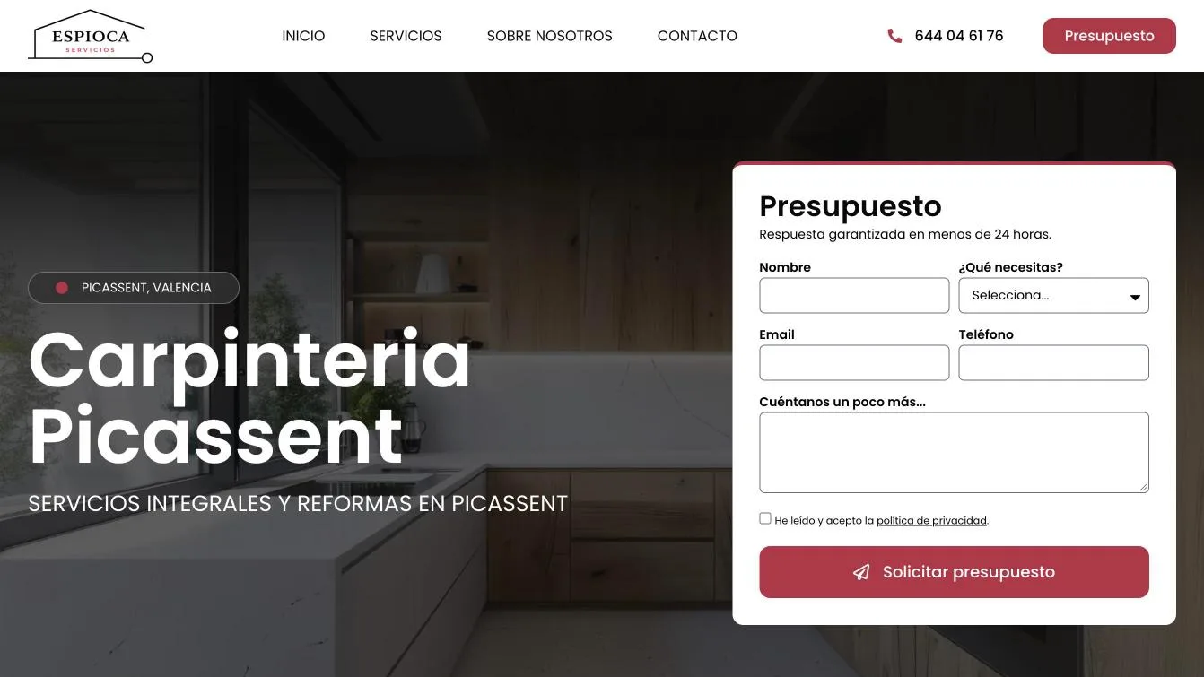Captura de Espioca Servicios