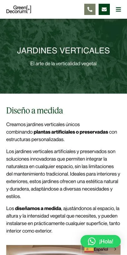 Versión móvil de Green+Decorum