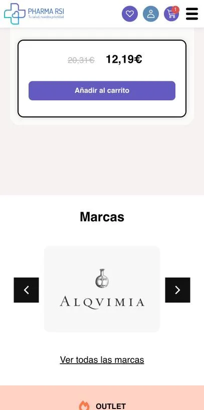 Versión móvil de Pharma RSI