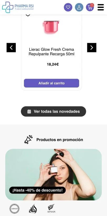 Versión móvil de Pharma RSI