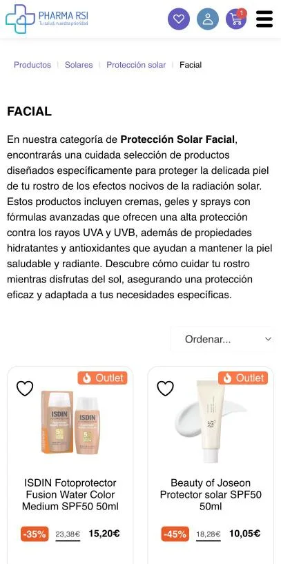 Versión móvil de Pharma RSI